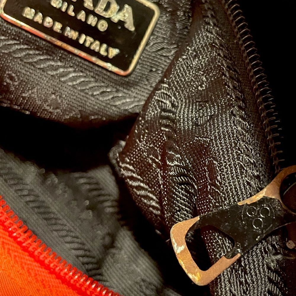 PRADA Tote with Python Handles and Beaded Front Logo - Picture 5 of 14